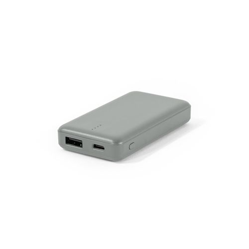 gray SHERYL. Batería externa de 4'000 mAh en ABS reciclado (100% rABS)