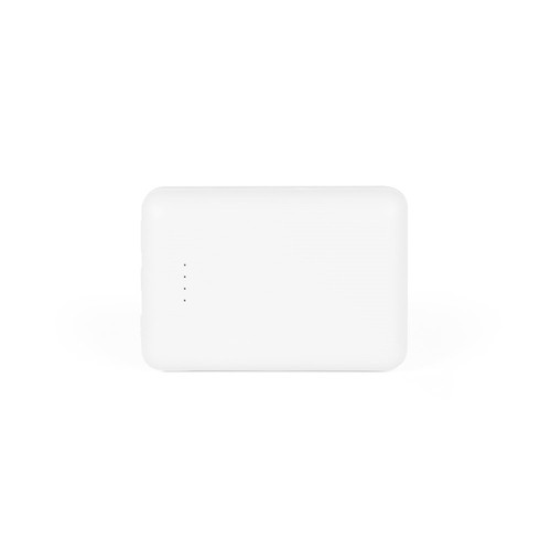 white LEAKEY 10. Batería externa de 10'000 mAh en ABS reciclado (100% rABS