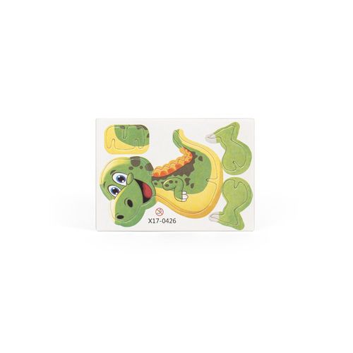 natural DINOSAURUS. Puzzle 3D de papel y EVA con forma de dinosaurio