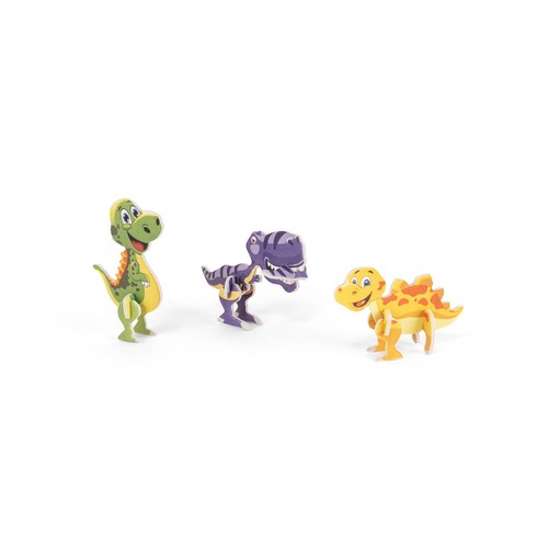 natural DINOSAURUS. Puzzle 3D de papel con forma de dinosaurio