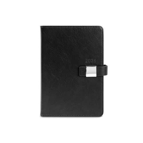 black MUSSET A5. Agenda A5 en PU (58% reciclado)