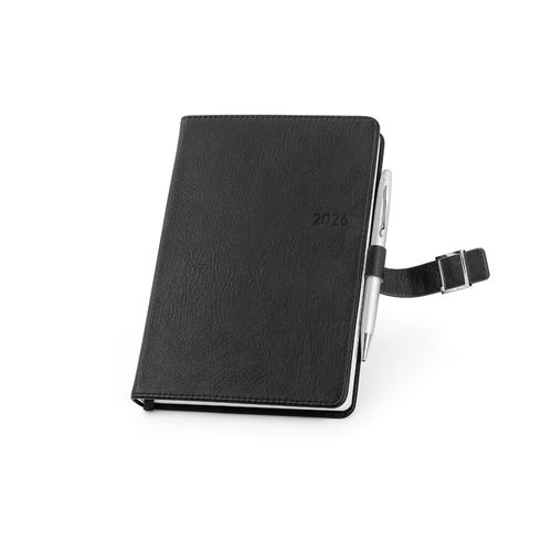black MUSSET A5. Agenda A5 en PU (58% reciclado)