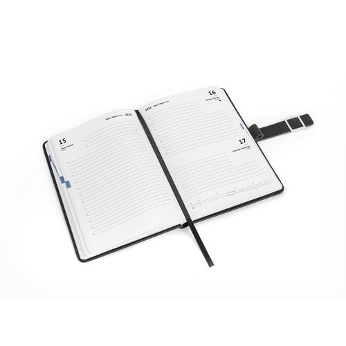 black MUSSET A5. Agenda A5 en PU (58% reciclado)