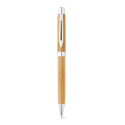 BAHIA II. Stylo à bille en bambou avec clip et mécanisme twist - 2