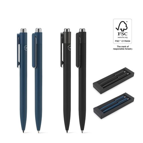 KYLIE SET. Set compuesto por un bolígrafo y un bolígrafo sin tinta, ambos fabricados en aluminio (94% reciclado)