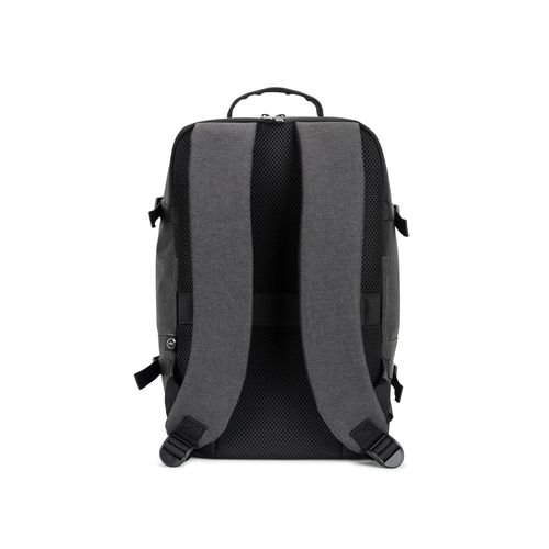 gris oscuro CIES. Mochila hecha para que cumpla con las medidas que piden las aerolíneas, fabricada con poliéster reciclado de alta resistencia