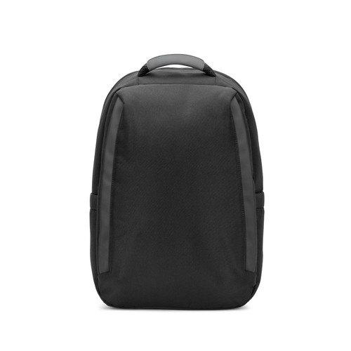 black YANGON BPACK. Mochila antirrobo, en sarga con revestimiento hidrófugo y poliéster reciclado 600D, para portátil de 17.3