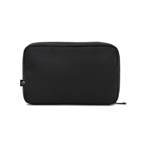 YANGON. Ampia borsa organizer per accessori tecnologici in twill con rivestimento idrorepellente e poliestere riciclato 600D