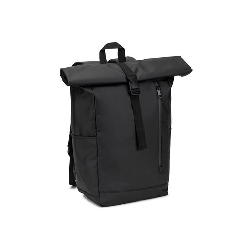OSASCO BPACK. Sac à dos avec système de fermeture à glissière permettant de rouler la partie supérieure pour l'adapter au volume du sac à dos, fabriqué en polyester recyclé 600D - 2