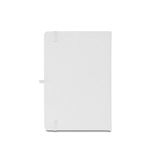 white ANNE SUB. Libreta A5 de poliéster reciclado (100% rPET) 300D, ideal para personalizar por sublimación