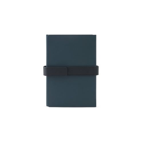 SANDERSON. Bloc de notas A5 de PU (50% reciclado) con dos bloques: páginas rayadas y páginas lisas