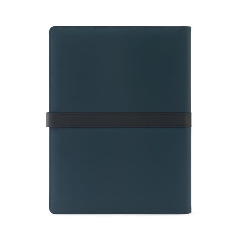 SANDERSON FOLDER. Chemise A4 en PU (50% recyclé) avec fermeture magnétique et bloc-notes avec pages lignées - 4