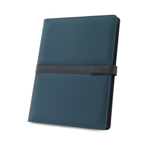 SANDERSON FOLDER. Chemise A4 en PU (50% recyclé) avec fermeture magnétique et bloc-notes avec pages lignées - 2