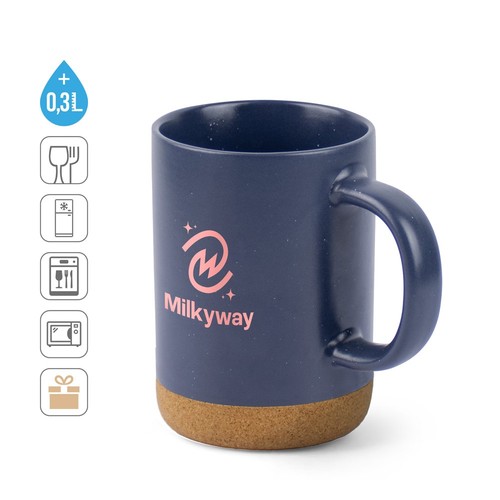 CONSTELLATION CORK. TAZA DE CERÁMICA CON BASE DE CORCHO 320 ML