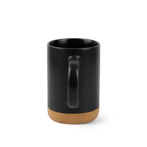 black CONSTELLATION CORK. Ceramic mug with cork base 370 mL