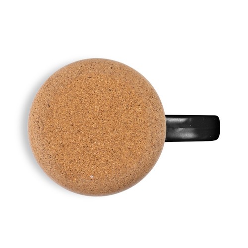 black CONSTELLATION CORK. Taza de cerámica con base de corcho 320 ml