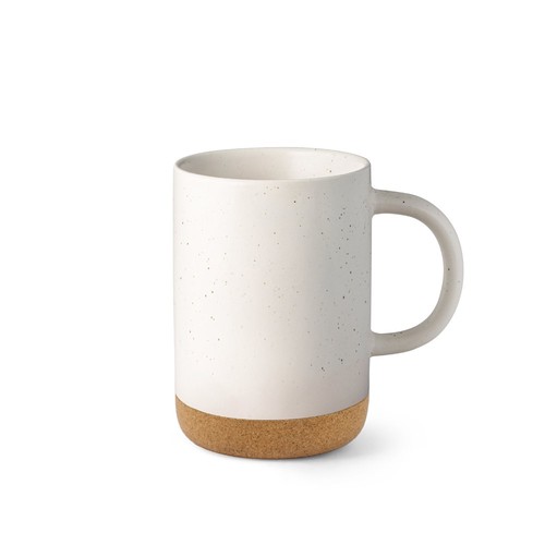 blanco pastel CONSTELLATION CORK. Taza de cerámica con base de corcho 320 ml
