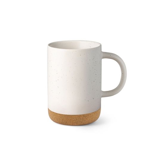 blanco pastel CONSTELLATION CORK. Ceramic mug with cork base 370 mL