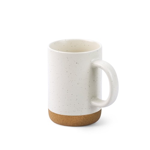 blanco pastel CONSTELLATION CORK. Taza de cerámica con base de corcho 320 ml