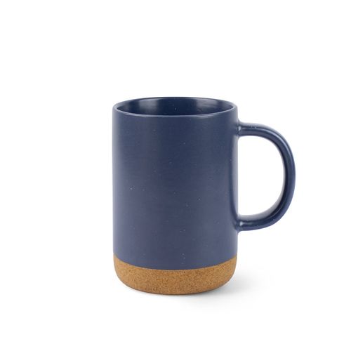 azul marino CONSTELLATION CORK. Ceramic mug with cork base 370 mL