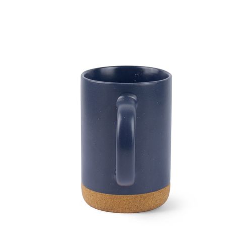 azul marino CONSTELLATION CORK. Ceramic mug with cork base 370 mL