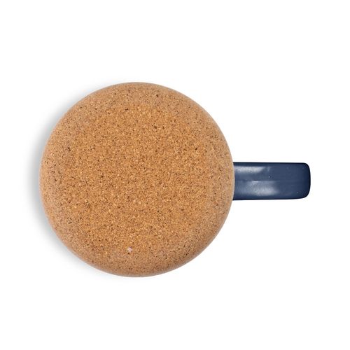 azul marino CONSTELLATION CORK. Ceramic mug with cork base 370 mL