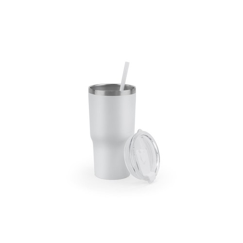 JOYNER M. Gobelet de voyage compact en acier inoxydable (91% recyclé) avec double paroi isolée sous vide et finition mate 600 mL