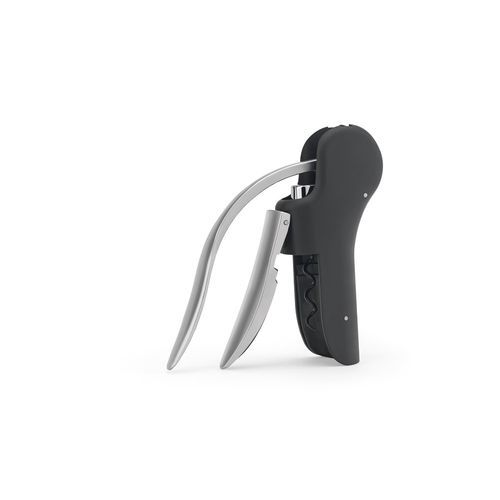 black LAGREIN. Sacacorchos de ABS y zinc con palanca automática para facilitar la apertura