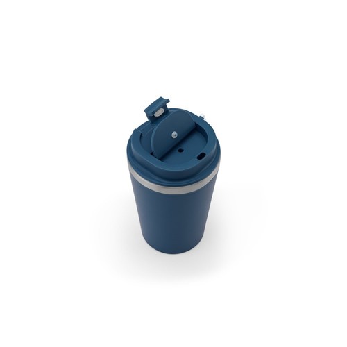 SPITZ. Gobelet de voyage en acier inoxydable (90 % recyclé) et paroi extérieure en PP, avec finition mate 440 mL - 3