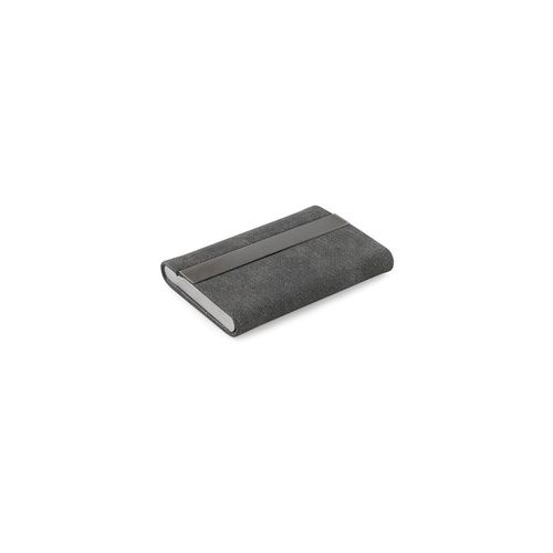 VAUGHN. Set compuesto por un tarjetero y un llavero, ambos de metal y poliéster reciclado (30 % reciclado - rPET)