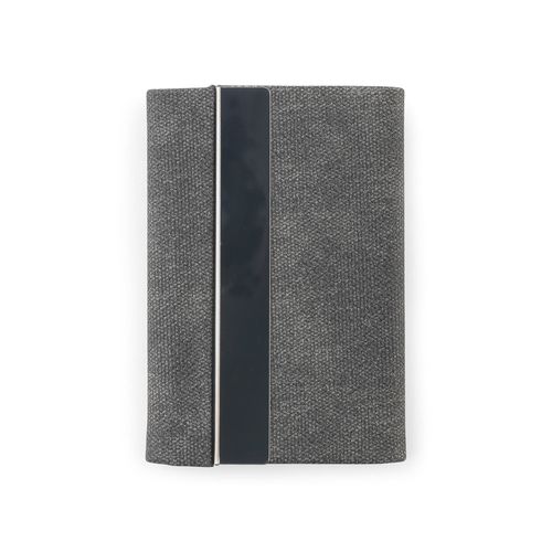 VAUGHN. Set compuesto por un tarjetero y un llavero, ambos de metal y poliéster reciclado (30 % reciclado - rPET)