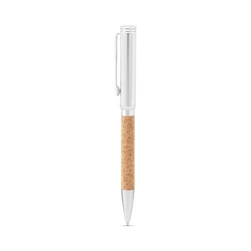 EVANS. Set composé d'un stylo à bille et d'un porte-clés, tous deux en métal et en liège - 5