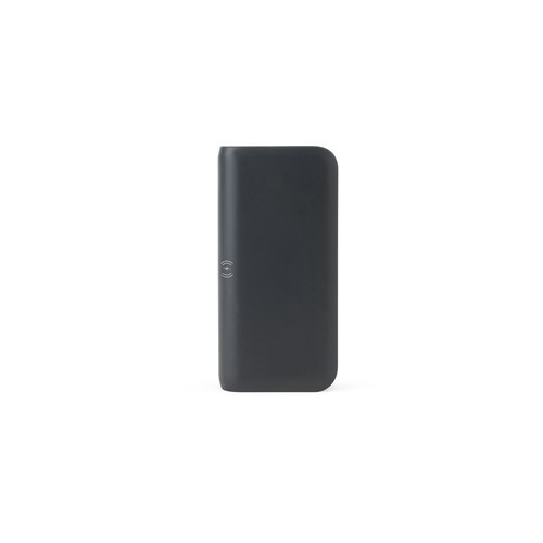 black BECKER 20. Batería externa de 20 000 mAh en ABS reciclado (100 % rABS) con cargador inalámbrico ultrarrápido de 15 W