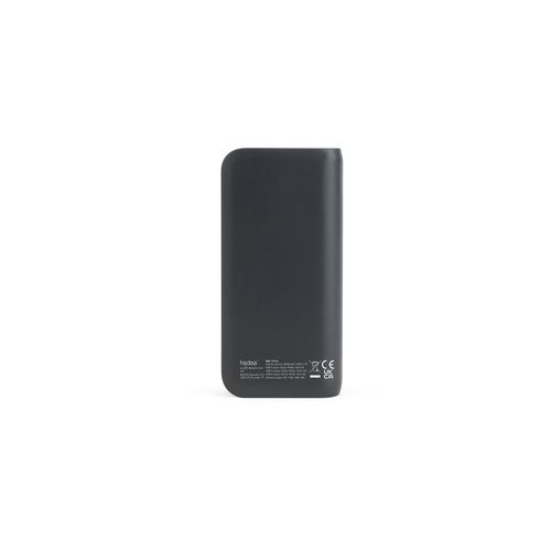 BECKER 20. Batería externa de 20 000 mAh en ABS reciclado (100 % rABS) con cargador inalámbrico ultrarrápido de 15 W