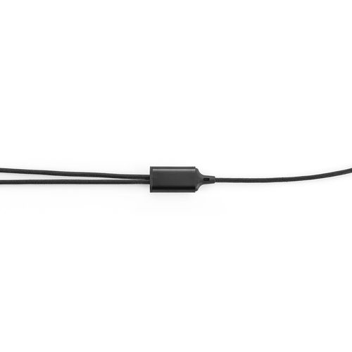 black BERTOZZI. Cable USB súper rápido 6 en 1 de aluminio y PET reciclado