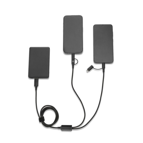 BERTOZZI. Câble USB ultra rapide 6 en 1 en aluminium recyclé (20 %) et PET recyclé (4 %) - 5