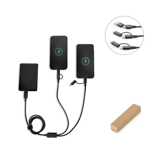 BERTOZZI. Câble USB ultra rapide 6 en 1 en aluminium recyclé (20 %) et PET recyclé (4 %), RIONDET SERIPUB, EYBENS