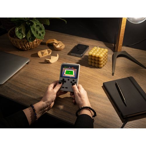 gray BOWSER. Consola de juegos portátil con 256 juegos clásicos