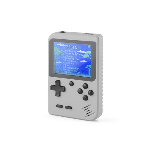 gray BOWSER. Consola de juegos portátil con 256 juegos clásicos