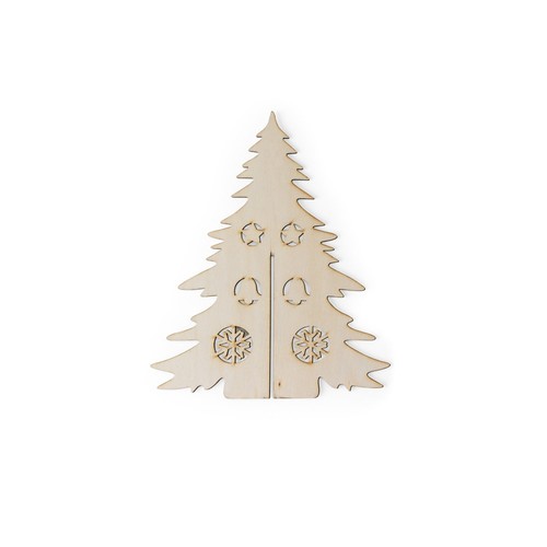 luz natural PINERY. Árbol de Navidad de madera plegable para colorear