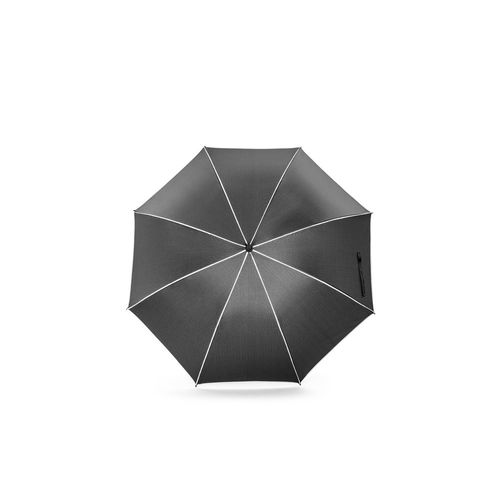 black FINNLEY. Paraguas de 68 cm de poliéster reciclado (100 % rPET) pongee 190T, resistente al viento