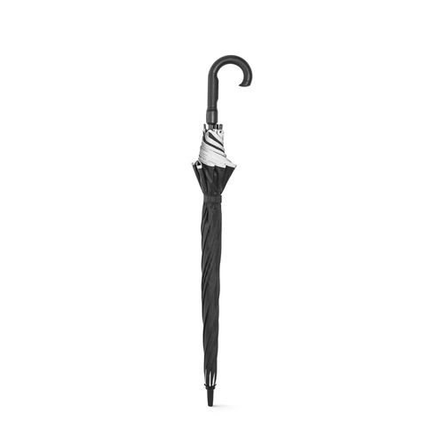 black FINNLEY. Paraguas de 68 cm de poliéster reciclado (100 % rPET) pongee 190T, resistente al viento