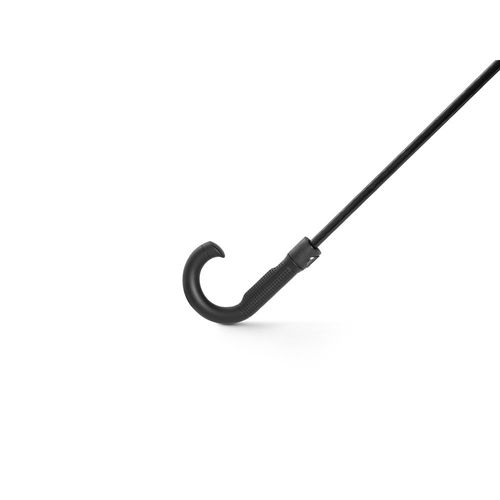 black FINNLEY. Paraguas de 68 cm de poliéster reciclado (100 % rPET) pongee 190T, resistente al viento