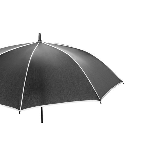 black FINNLEY. Paraguas de 68 cm de poliéster reciclado (100 % rPET) pongee 190T, resistente al viento