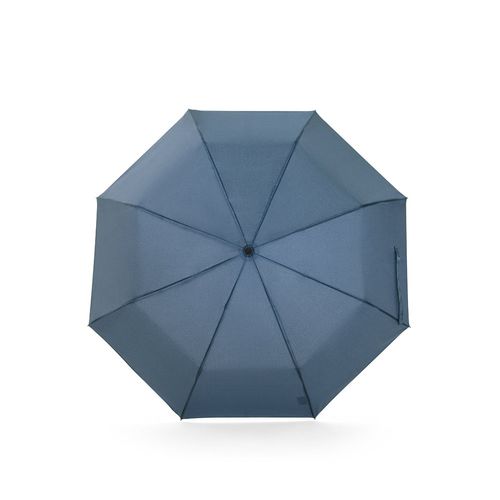 blue AIDEN. Paraguas de 53 cm de poliéster reciclado (100 % rPET) pongee 190T, plegable en 3 secciones