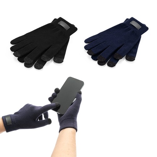 BURROW. Guantes de poliéster reciclado (100 % rPET) con puntas táctiles, Merchandising, artículos personalizados para tu promoción de marca