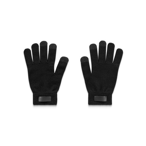 black BURROW. Guantes de poliéster reciclado (100 % rPET) con puntas táctiles