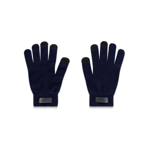 azul marino BURROW. Guantes de poliéster reciclado (100 % rPET) con puntas táctiles