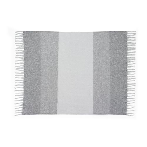 gray COMFY. Manta de poliéster reciclado (100 % rPET) (300 g/m²), con tacto de mohair