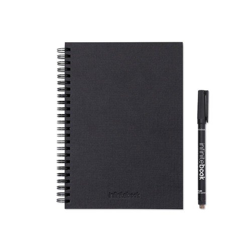STARTER KIT INFINITEBOOK A5 PLANNER TEXTURE. Kit comprenant un « Infinitebook » à couverture rigide, 1 kit de nettoyage, 1 marqueur et 1 porte-stylo à bille - 2